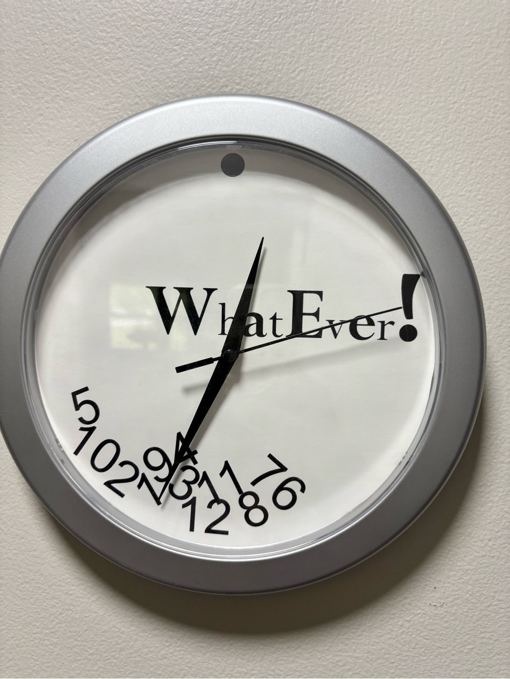 Wall Clock Funny Whatever Office Joke Clock for Boss Coworkers Retirement Gift